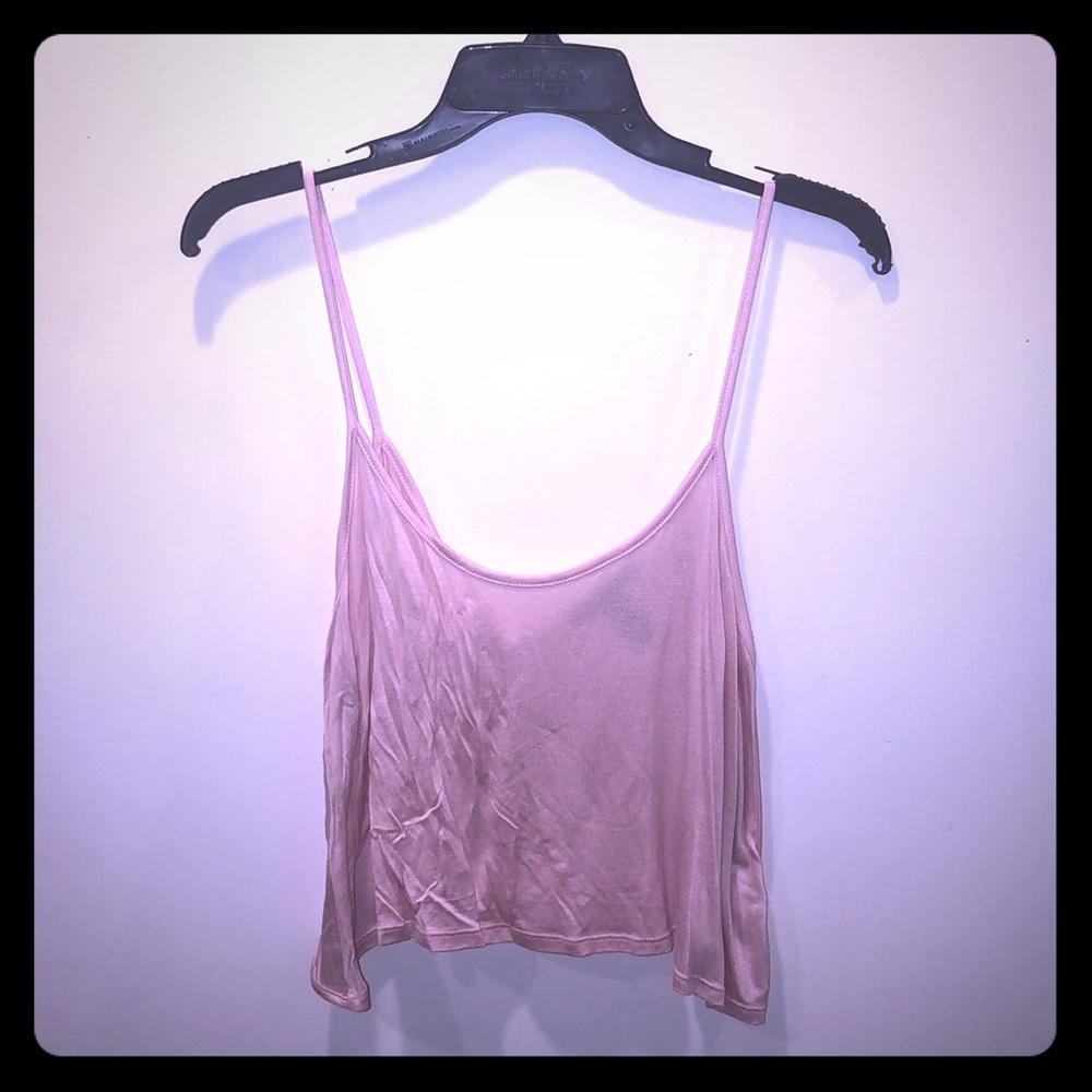 Pink Crop Top with Detail Back